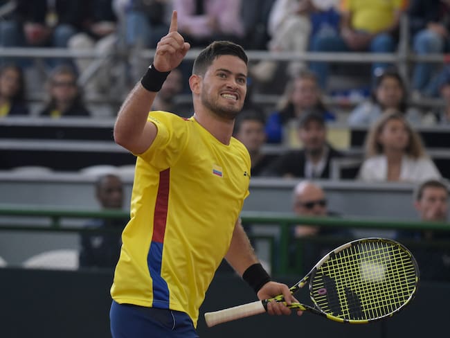 Nicolás Mejía, tenista colombiano. (Photo by Guillermo Legaria/Getty Images)