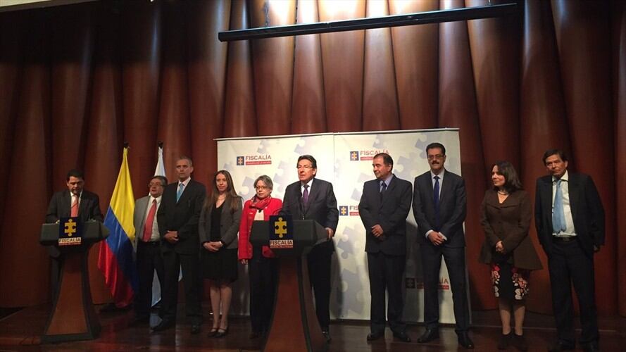 En rueda de prensa, Néstor H. Martínez presenta equipo de fiscales delegados ante Corte Suprema de Justicia. Foto: En Twitter, @FiscaliaCol