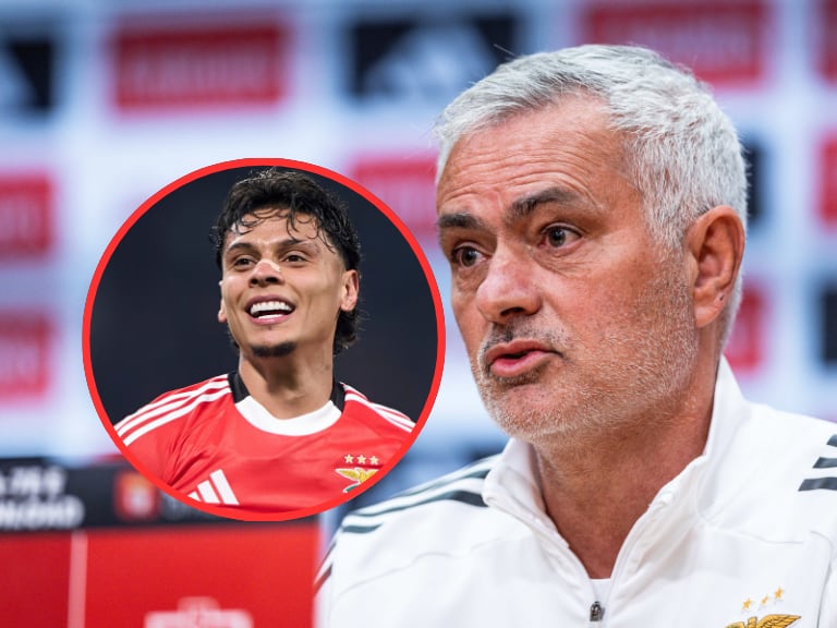 Jose Mourinho, a los pies de Richard Ríos tras brillante actuación en goleada del Benfica: esto dijo / Getty Images