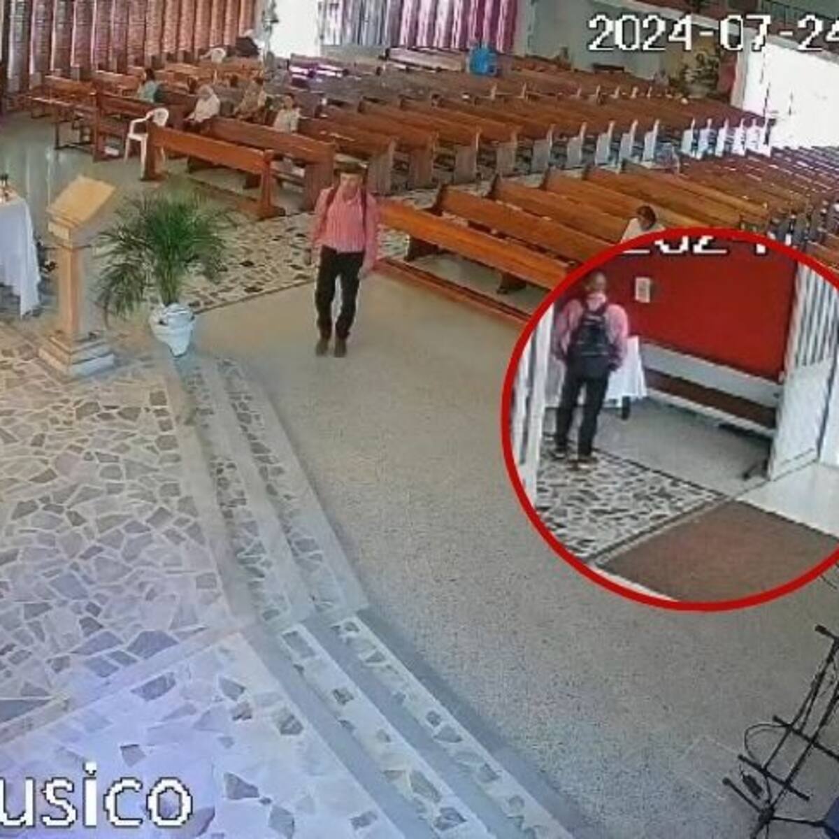 VIDEO: Ladrón entró a robar a una iglesia en Provenza