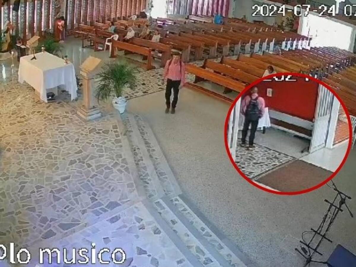 VIDEO: Ladrón entró a robar a una iglesia en Provenza