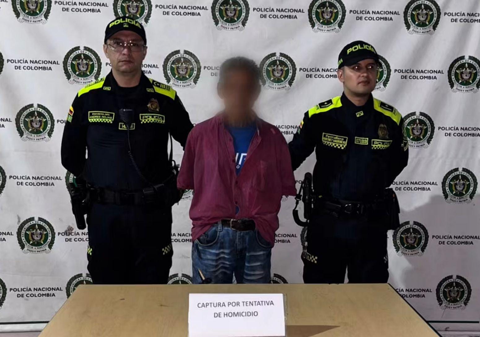 Hombre capturado por prenderle fuego a una mujer en Medellín. Foto: Policía Meval.