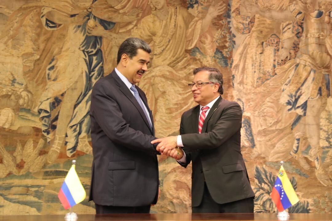 Nicolás Maduro y Gustavo Petro. Foto: prensa presidencial Venezuela.