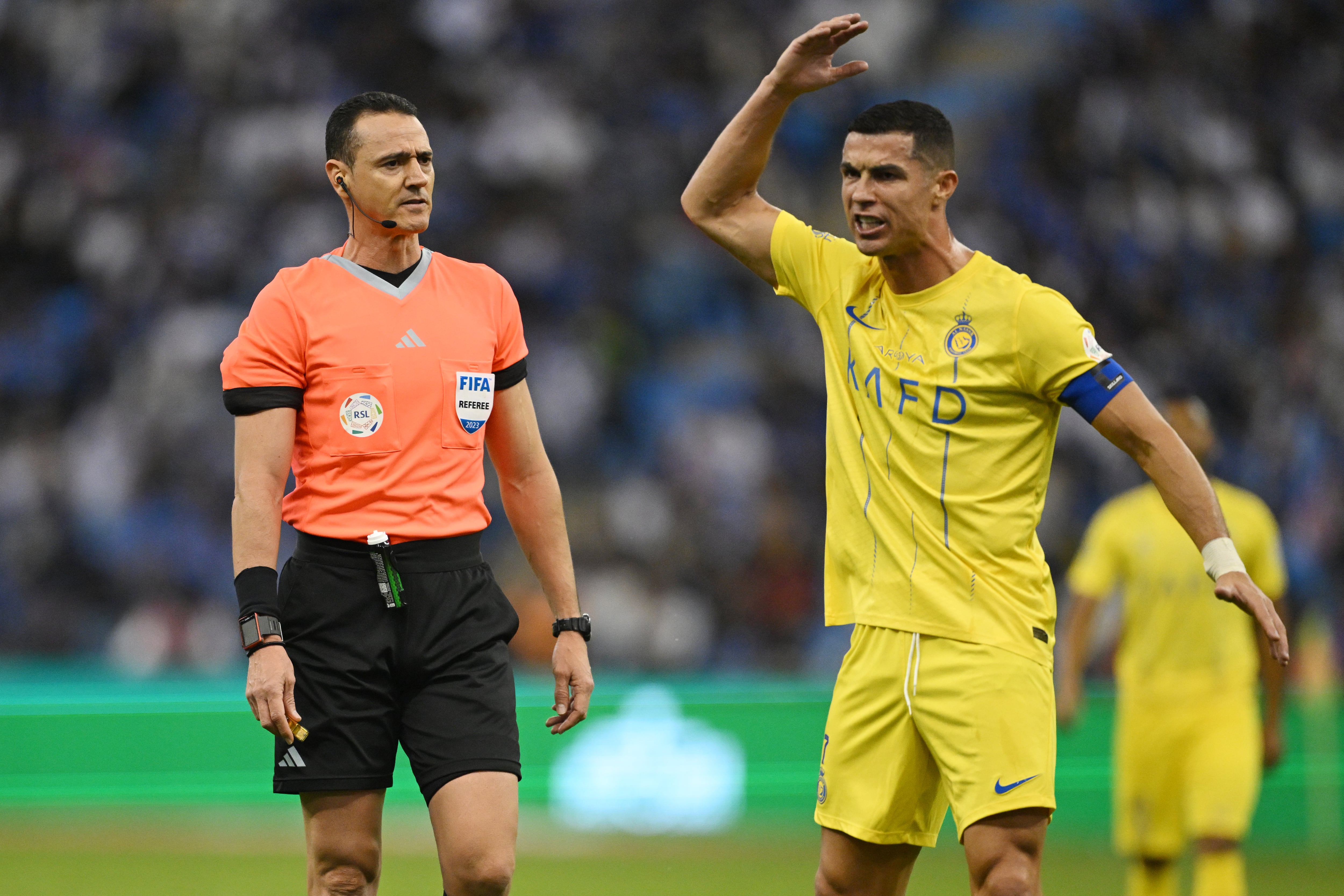 Wilmar Roldán explicó su “pelea” con Cristiano Ronaldo en Arabia: insólita razón por la que explotó. (Photo by Michael Regan/Getty Images)
