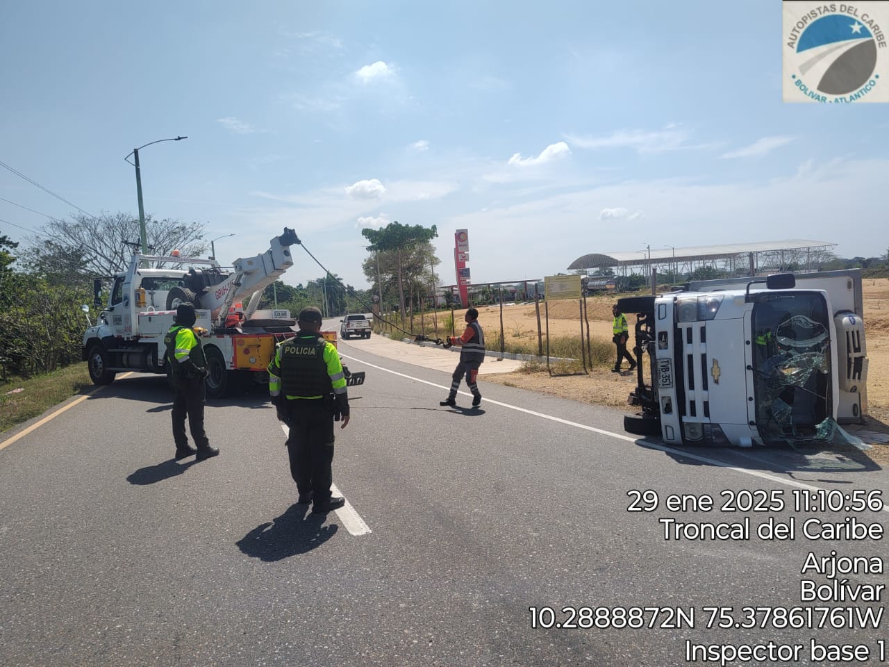 Una persona herida en accidente de tránsito en la Troncal de Occidente cerca de Arjona