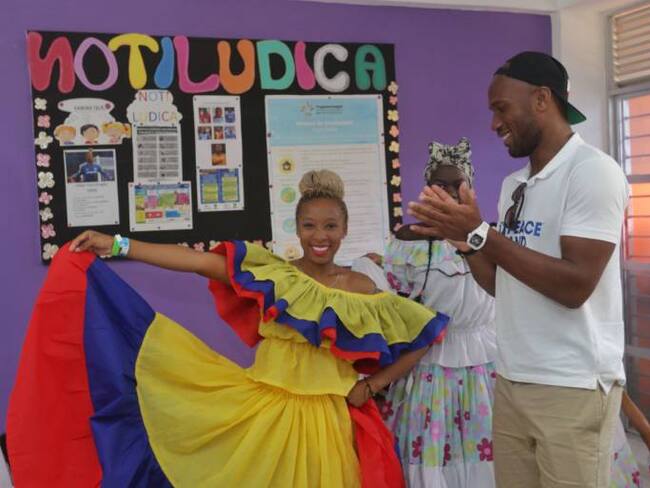 Drogba visitó la Casa Lúdica de Colombiatón en Cartagena
