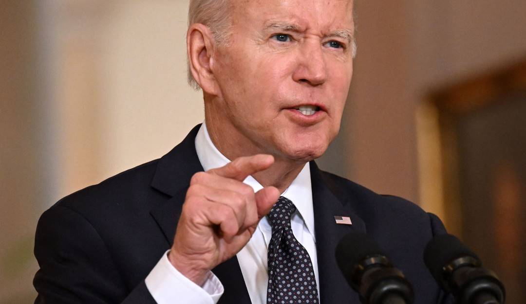 El presidente estadounidense, Joe Biden, durante su pedido al Congreso para acelerar la regulación de armas automáticas.             Foto: Getty 