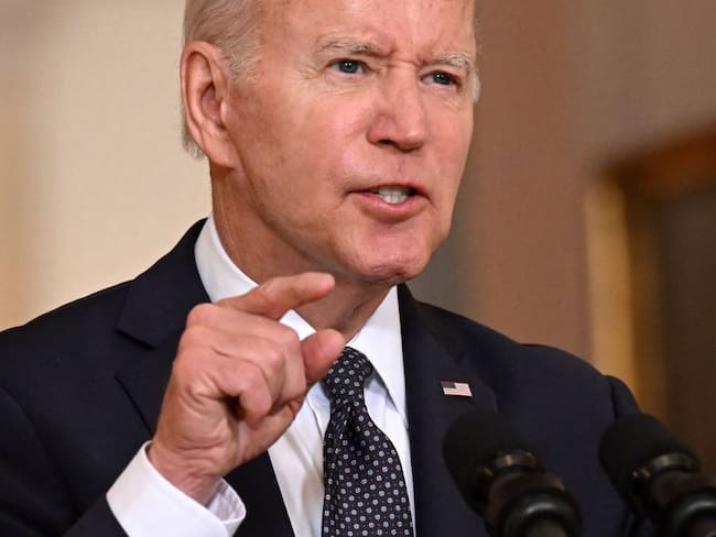 El presidente estadounidense, Joe Biden, durante su pedido al Congreso para acelerar la regulación de armas automáticas.             Foto: Getty 