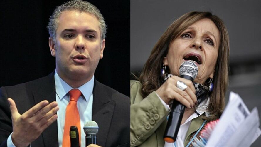 Iván Duque y Ángela María Robledo. Foto: Colprensa