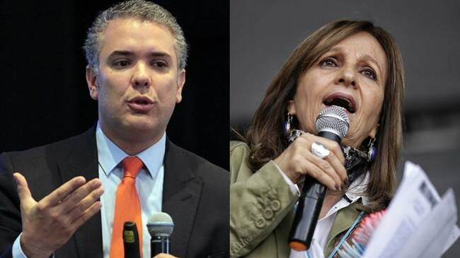 Iván Duque y Ángela María Robledo. Foto: Colprensa