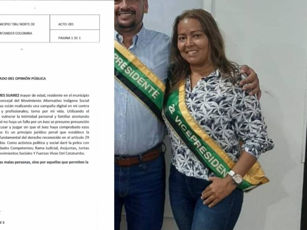 Fue amenazada concejal de Tibú en la zona del Catatumbo