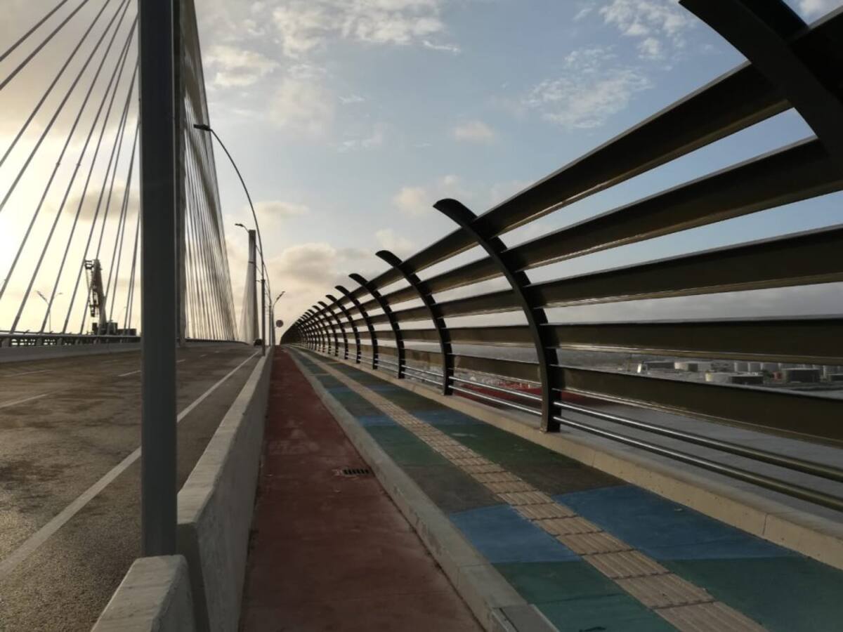 Tiene un gálibo de 45 metros, los pilones centrales de 113 metros de altura, tiene 60 metros de pilotraje de profundidad y tiene 12.000 metros lineales de pilotes.