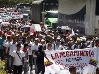 Paro minero. Foto: El Tiempo
