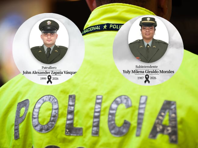 Policias asesandos en Laureles de Medellín- foto policía