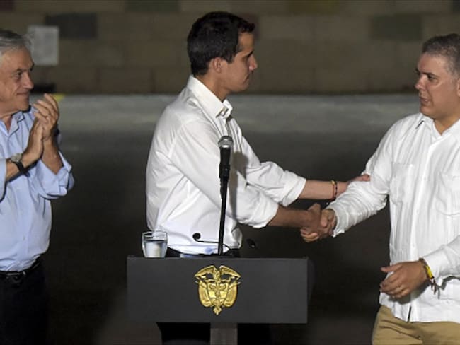 En la foto: Sebastián Piñera, presidente de Chile; Juan Guaidó, autoproclamado presidente encargado de Venezuela; Iván Duque, presidente de Colombia. Foto: Getty Images