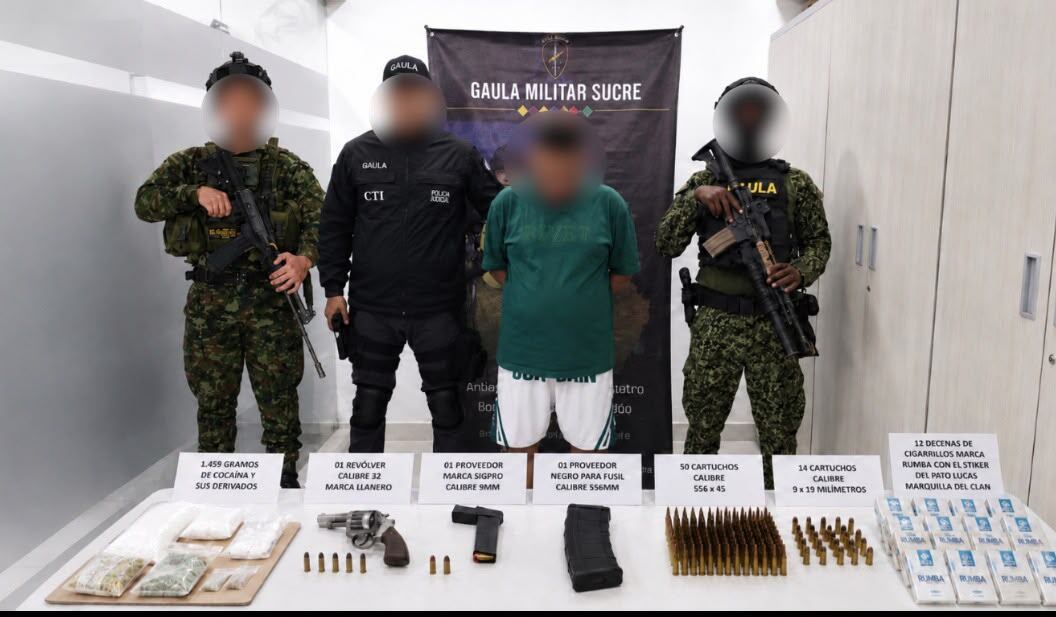 Capturan a presunto coordinador logístico del Clan del Golfo en Sincelejo, Sucre. Foto: Ejército.