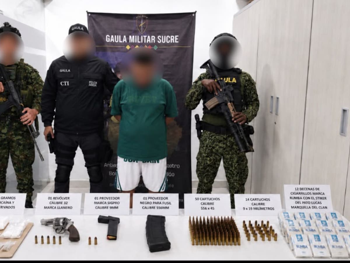 Capturan a presunto coordinador logístico del Clan del Golfo en Sincelejo, Sucre