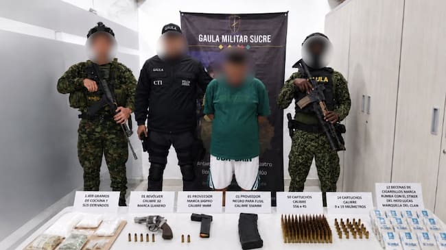 Capturan a presunto coordinador logístico del Clan del Golfo en Sincelejo, Sucre. Foto: Ejército.