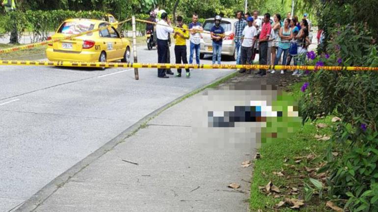 Edgar Rivera Pareja asesinado en la avenida Kevin Ángel de Manizales.