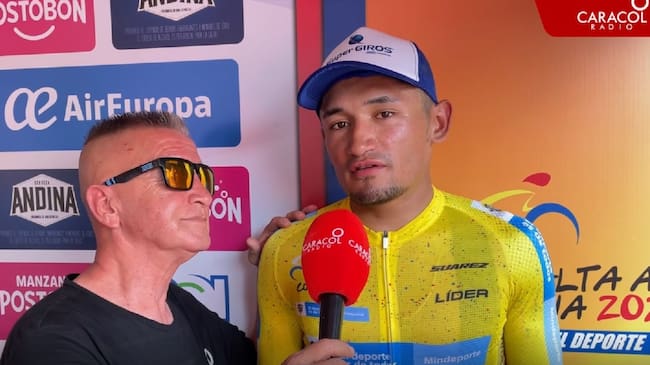 Fernando Calle entrevista a Luis Carlos Chía, protagonista en la tercera etapa de la Vuelta a Colombia.