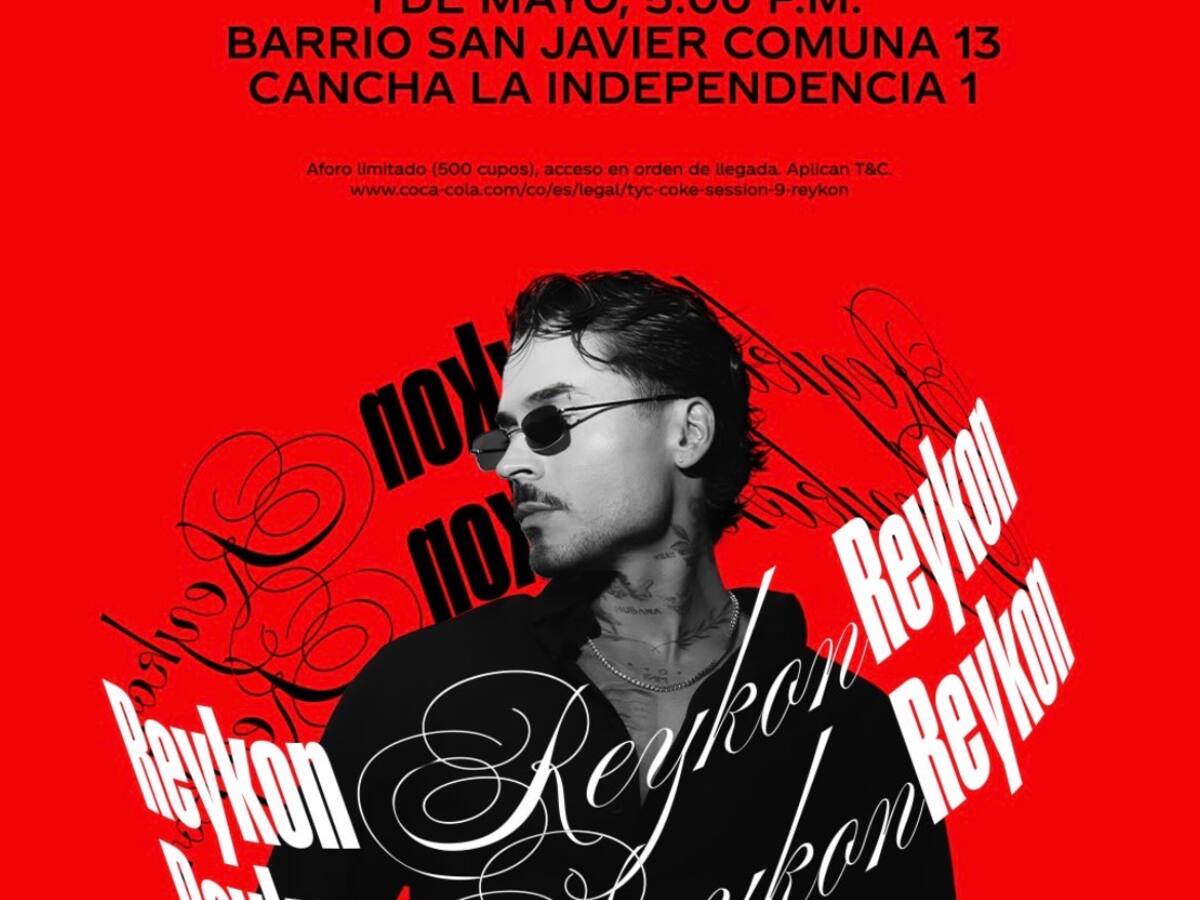 Reykon se toma la Comuna 13: fecha y detalles del concierto gratuito en Medellín
