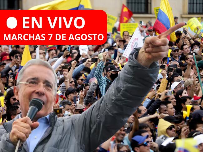 🔴 EN VIVO |Marchas 7 de agosto en Bogotá, apoyo a Álvaro Uribe: bloqueos y puntos de encuentro