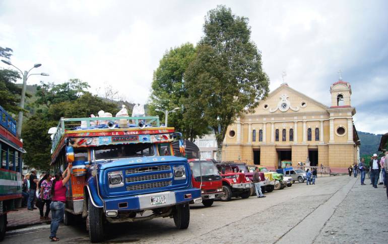 Parque principal de Pácora (Caldas). 
