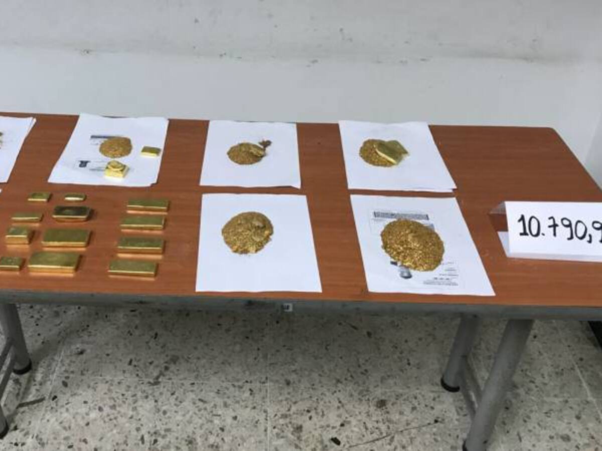 Decomisan oro avaluado en $1.000 millones en el Aeropuerto Alfonso Bonilla
