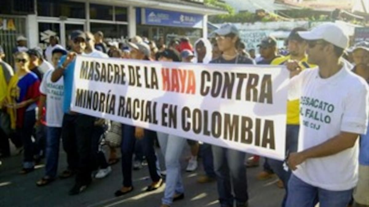 San Andrés, paralizado por marcha contra el fallo de La Haya