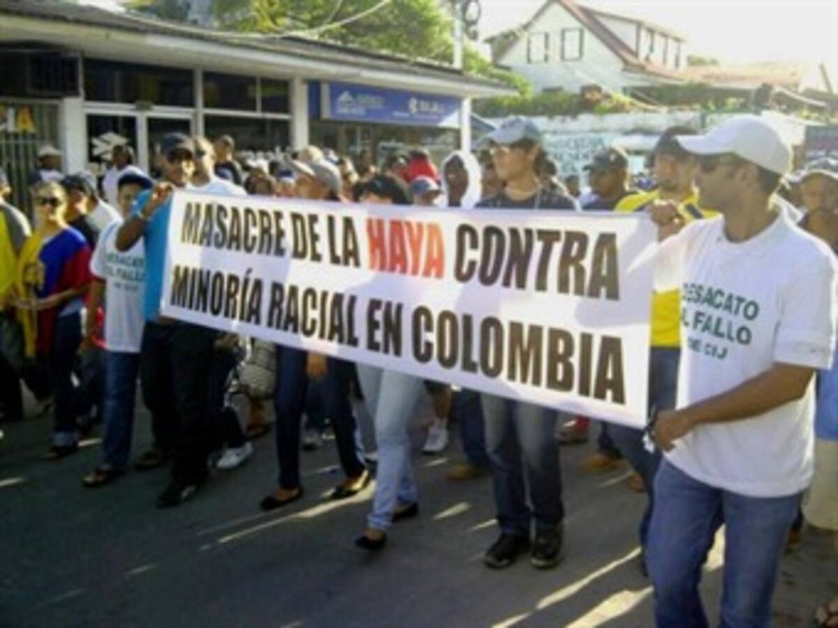 San Andrés, paralizado por marcha contra el fallo de La Haya