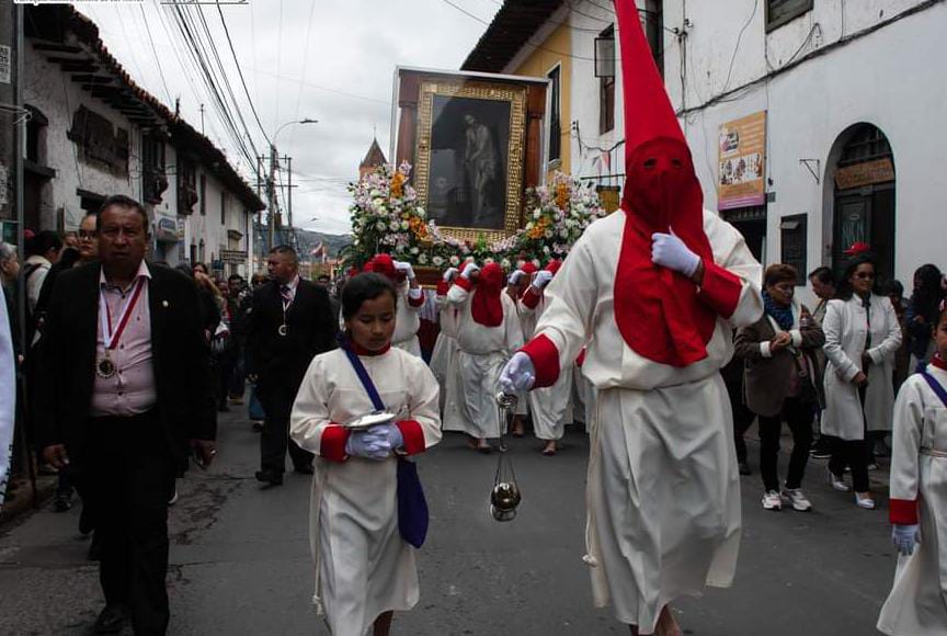 Niños, jóvenes y adultos conmemoran año a año la Fiesta en Honor al Señor de la Columna en Tunja con procesiones, novena y misa campal / Foto: Suministrada.