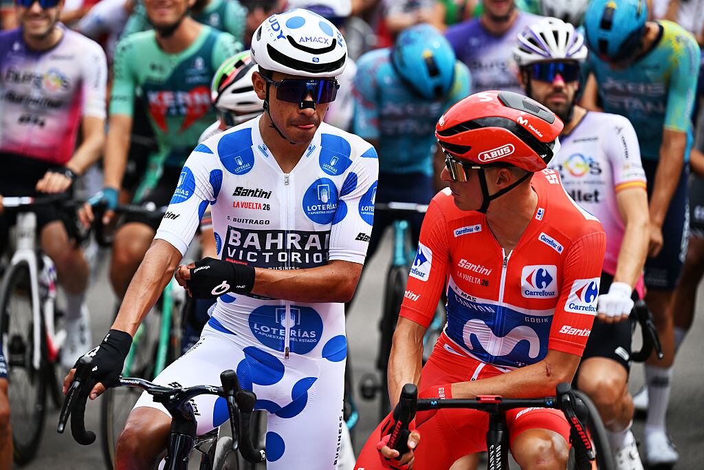 Santiago Buitrago, líder de la clasificación de la montaña, y Enric Mas, líder de la gemeral / Getty Images