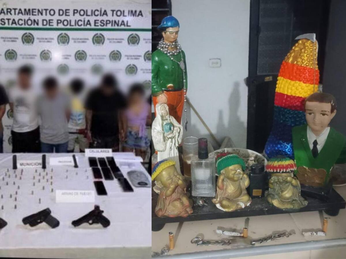 Capturan a siete de los denominados ‘brujos’ en El Espinal: les hallaron drogas y armas