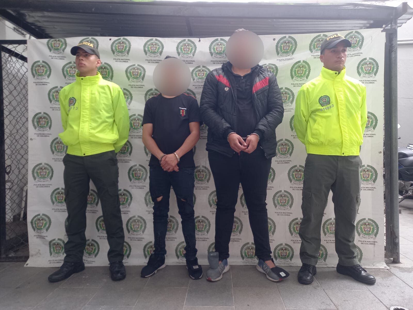 Captura de dos miembros de Los Maracuchos. Cortesía: Policía Meta.