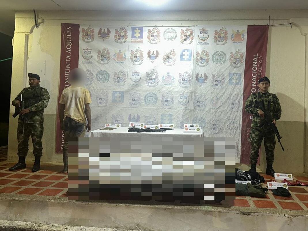 Líder rescatado y combatiente del Clan del Golfo abatido- foto Brigada 11