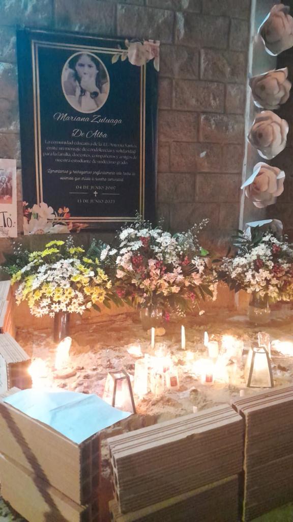 Velatón por muerte de menor en Malambo./ Foto: Cortesía