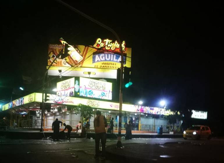 Establecimiento La Troja durante el cierre de jornada.