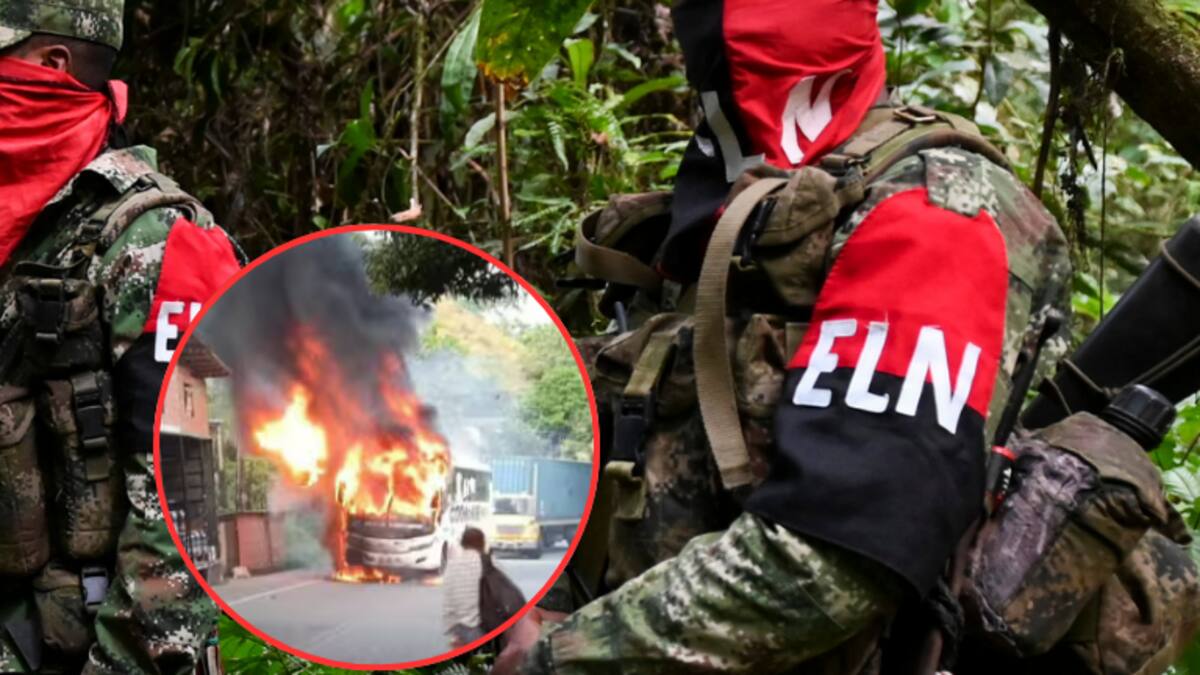 ELN quemó un bus de la empresa Coonorte en Valdivia, sector La Paulina