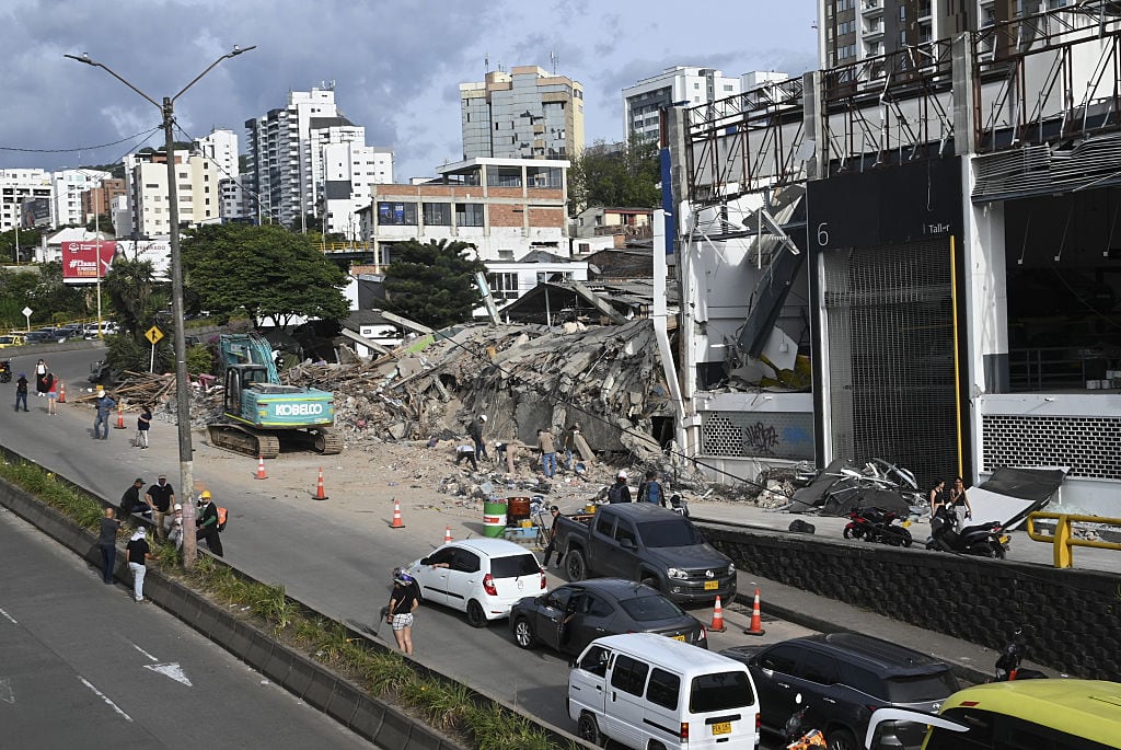 Operaciones de búsqueda y rescate en Pereira tras el terremoto del 10 de agosto. Foto: Alexis Munera / Anadolu via Getty Images
