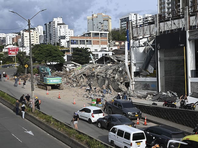 Operaciones de búsqueda y rescate en Pereira tras el terremoto del 10 de agosto. Foto: Alexis Munera / Anadolu via Getty Images