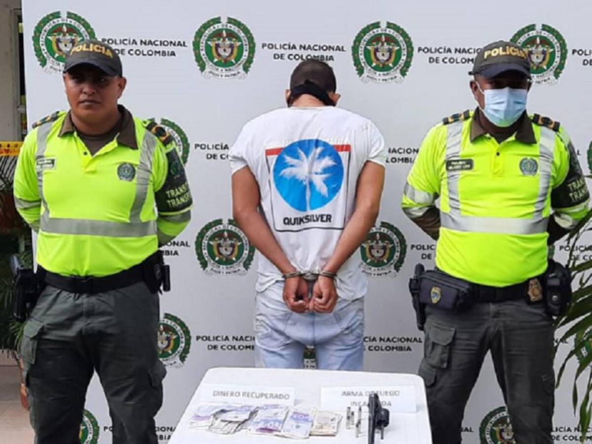 Hombre es detenido por presunto robo de 6 millones a comerciante en Turbaco
