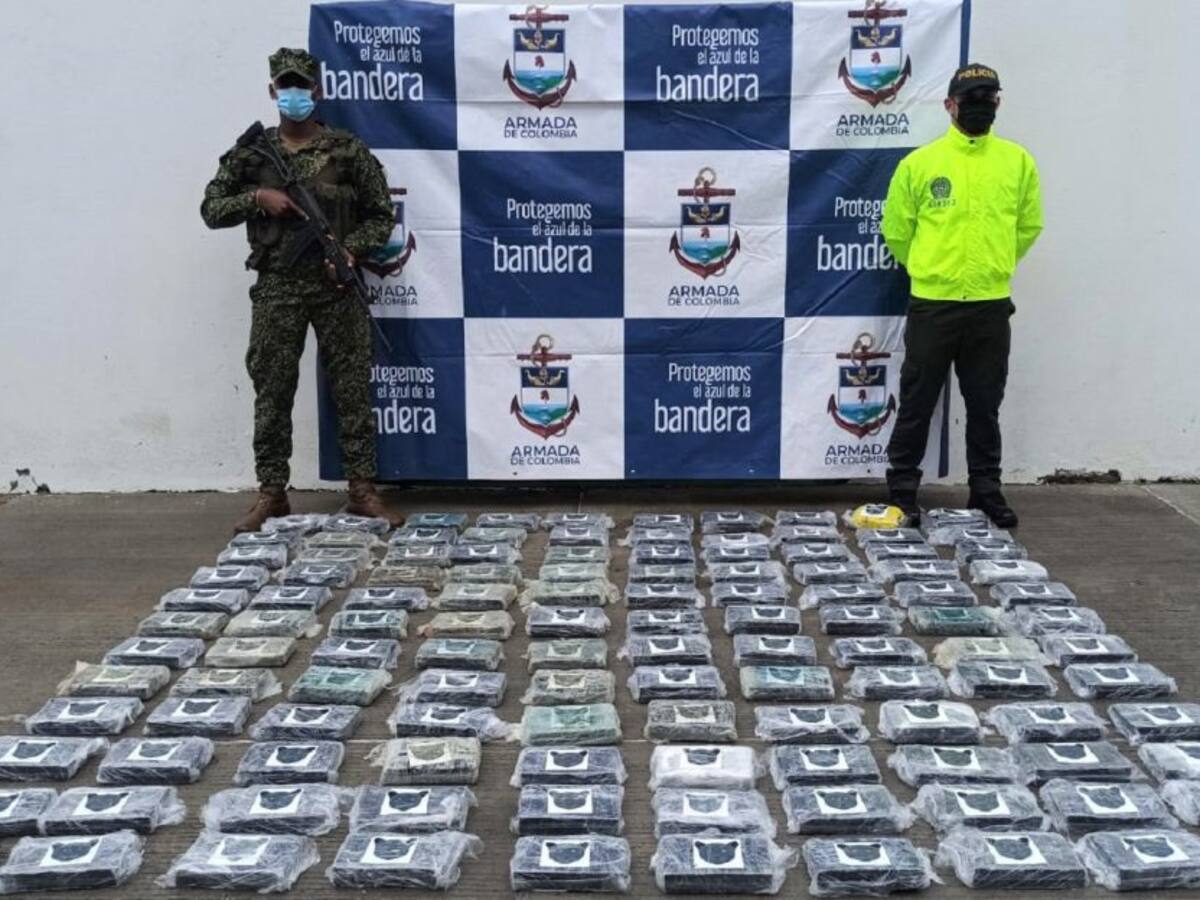 Incautaron 121 kilos de cocaína en la vía Cartagena- Barranquilla