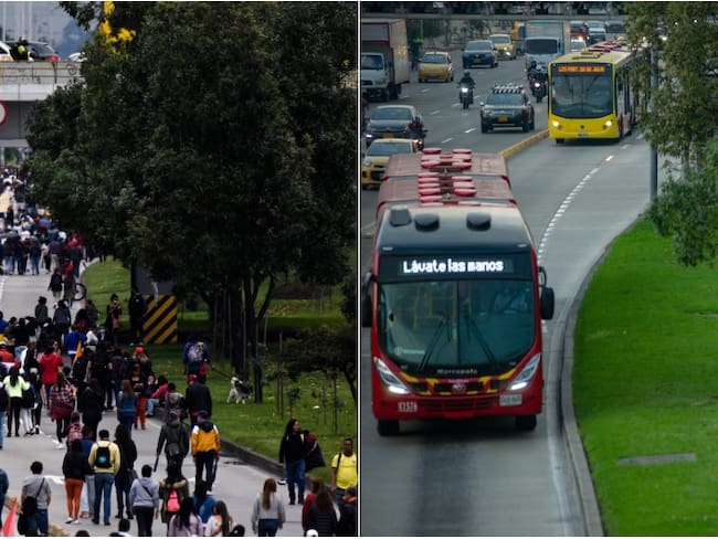 Manifestaciones en Bogotá. Fotos de referencia vía Getty Images