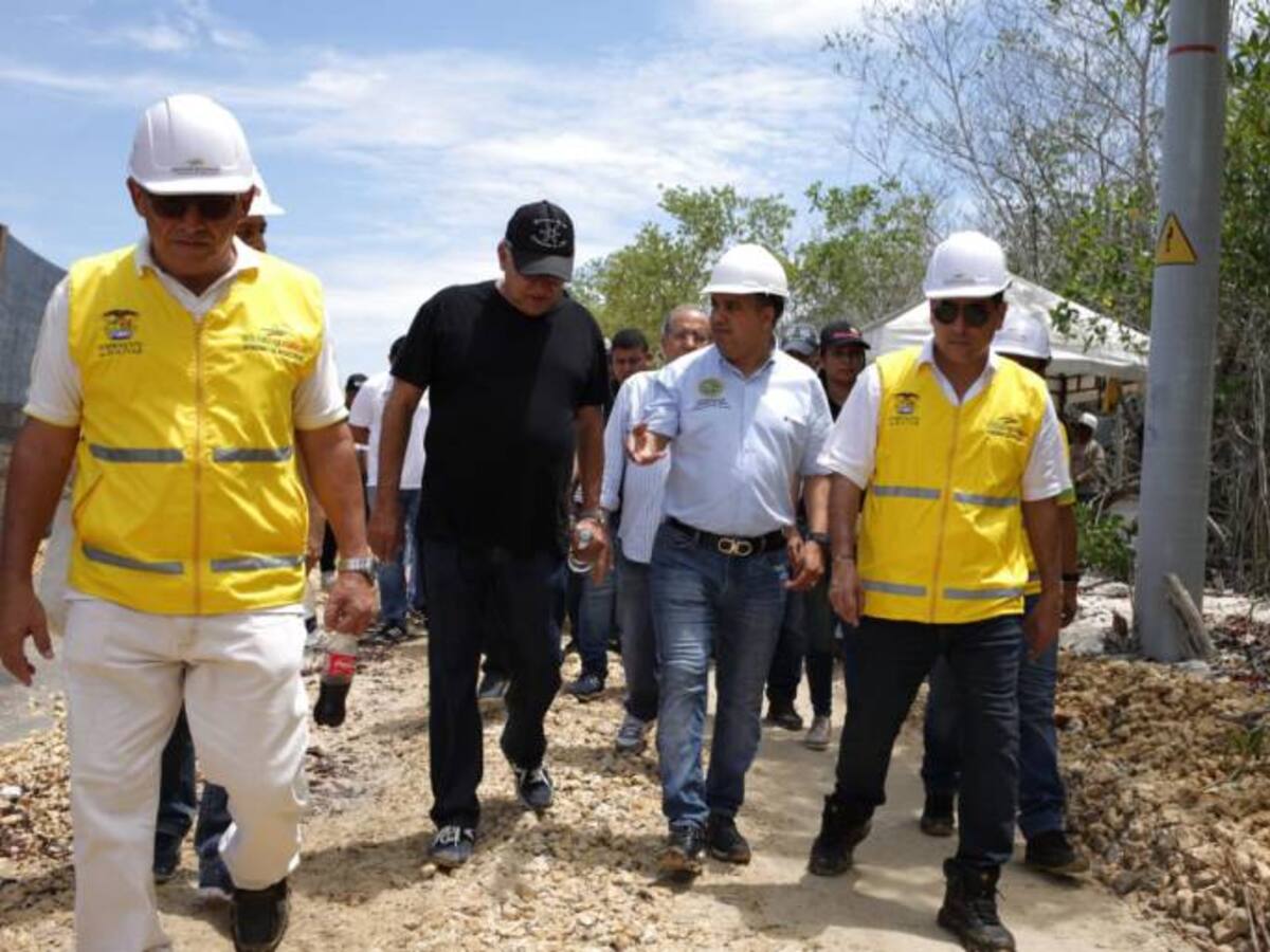 Alcalde de Cartagena inspecciona avance de obras en la ciudad