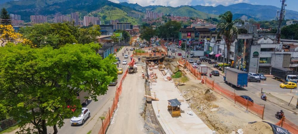 Obras de Metroplús. (Imagen referencial). Foto: Alcaldía de Medellín.