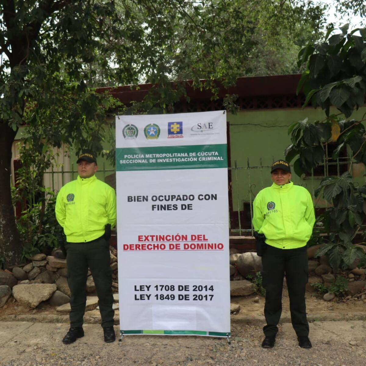 Extinción de dominio a bienes inmuebles de alias “Porras” en Cúcuta