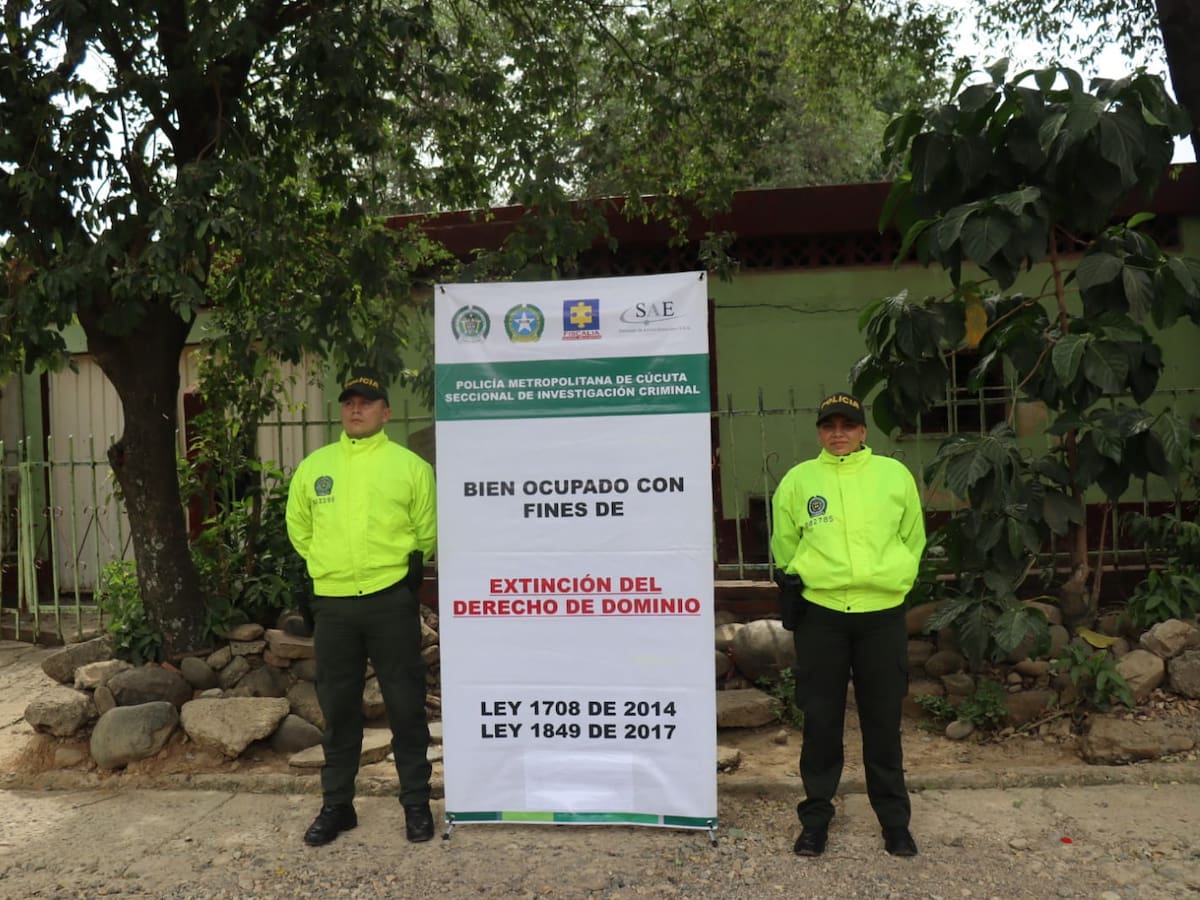 Extinción de dominio a bienes inmuebles de alias “Porras” en Cúcuta