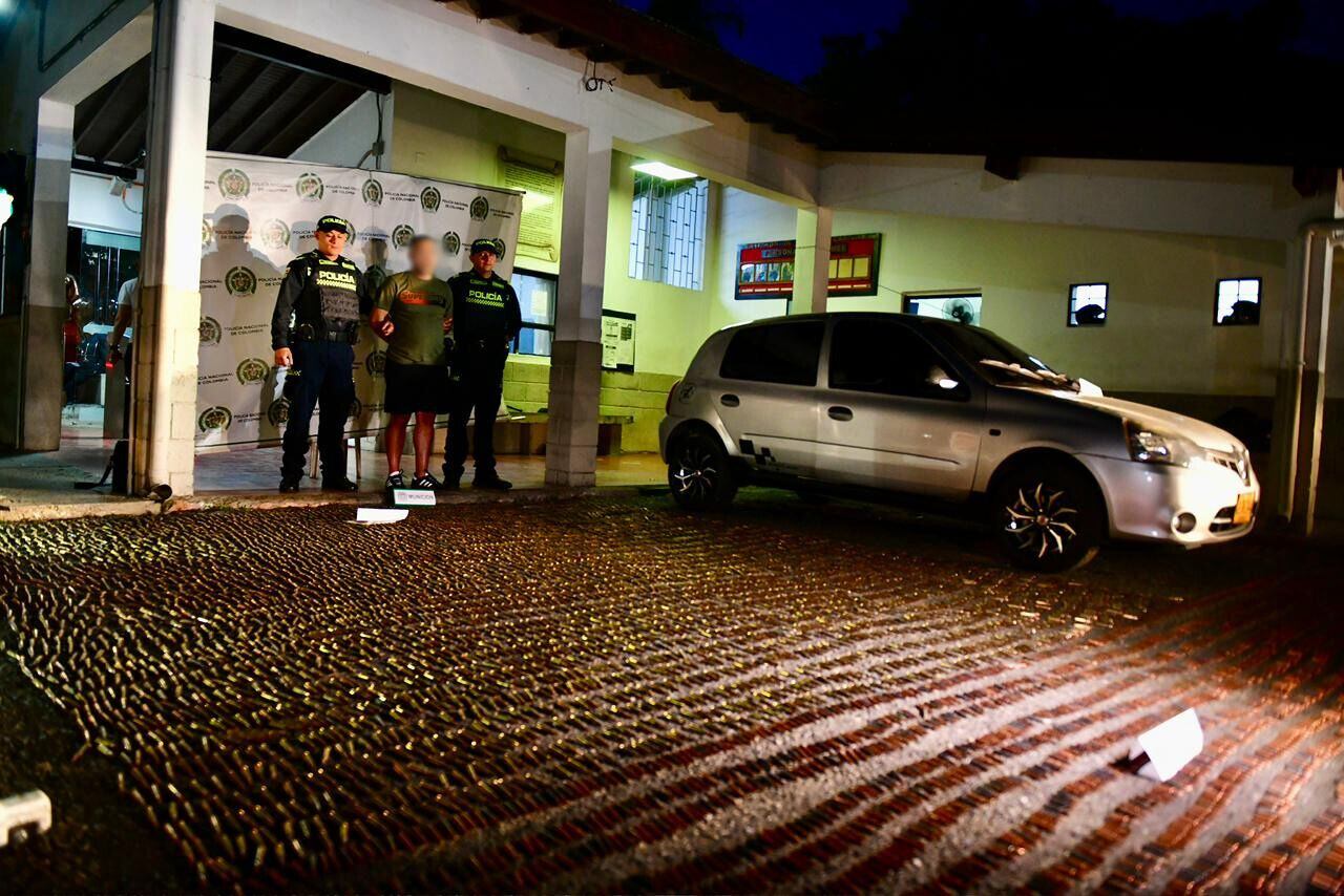 Munición para fusil incautado en Medellín- foto policía Metropolitana