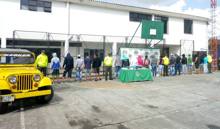 Presuntos integrantes de la organización "Las Colinas"