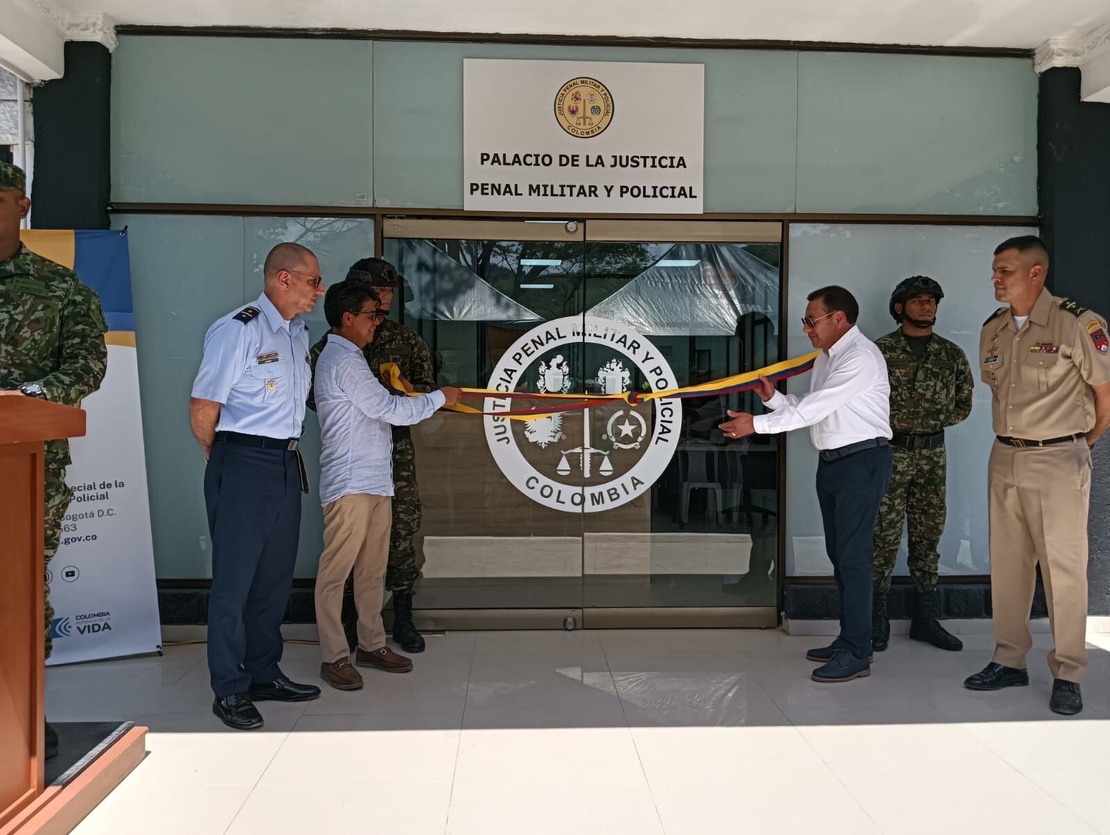 Inauguración del Palacio de Justicia Penal Militar y Policial 'Teniente de Navío Nilton Jalvin Bermúdez' en Santa Marta
